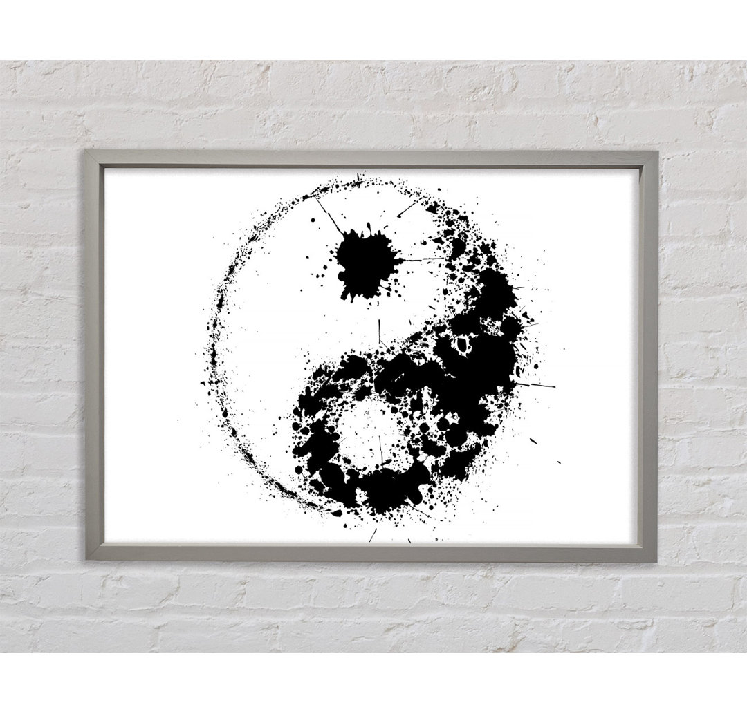 Yin Yang Splash - Einzelner Bilderrahmen Kunstdrucke auf Leinwand