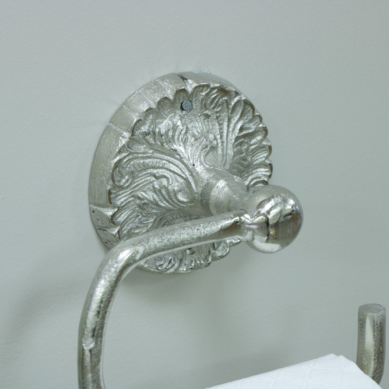 Hasan Wall Mounted Toilet Paper Holder, Siler