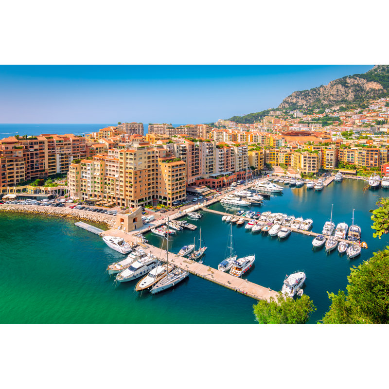 View Of Fontvieille, Monaco by NAPA74 - Wrapped Canvas Print, 81cm H x 122cm W