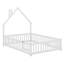 Lit avec clôture et porte, tête de lit en forme de maison-110601324-110601325