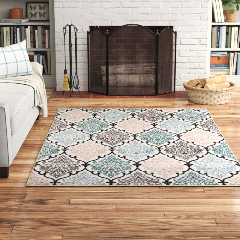 Wickford Damask Indoor Rug, Rectangle 5'3" x 7'6"