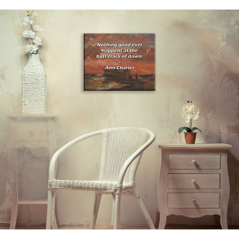 Toile tendue Astoria Grand Gallery par Ann Charles: «Rien de bon ne se produit, H 13 po x l 18 po