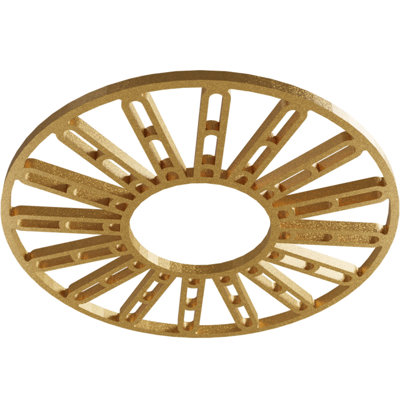 16"OD x 5 3/4"ID x 1/2"P Hale Architectural Grade PVC Pierced Ceiling Medallion, Gold