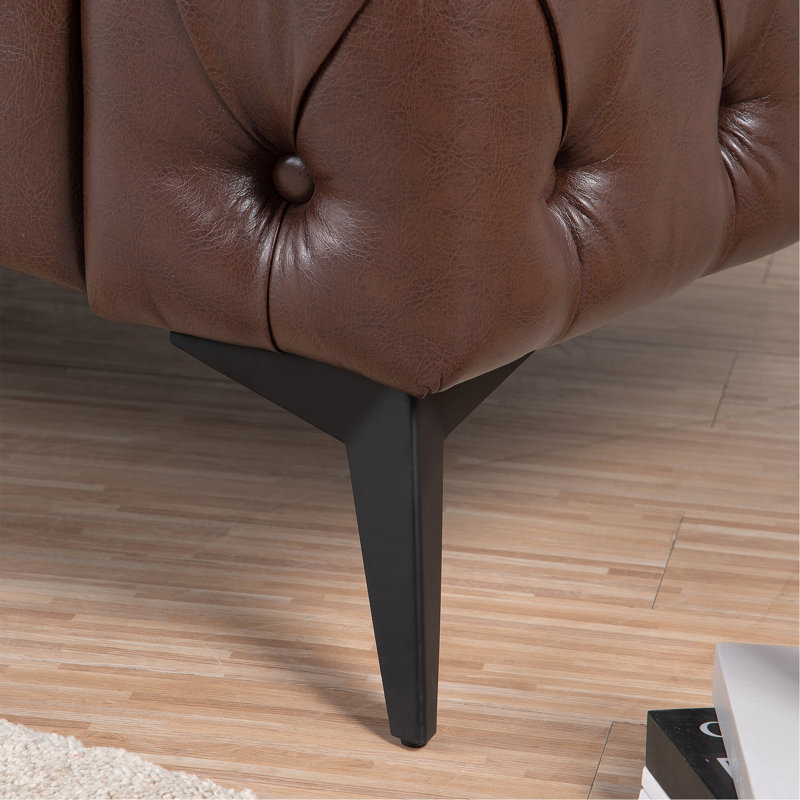Modern Square Arm 3-Seater Sofa With Detachable Cushion And Stylish Design
