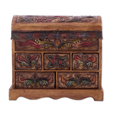 Boîte à bijoux antique brun clair