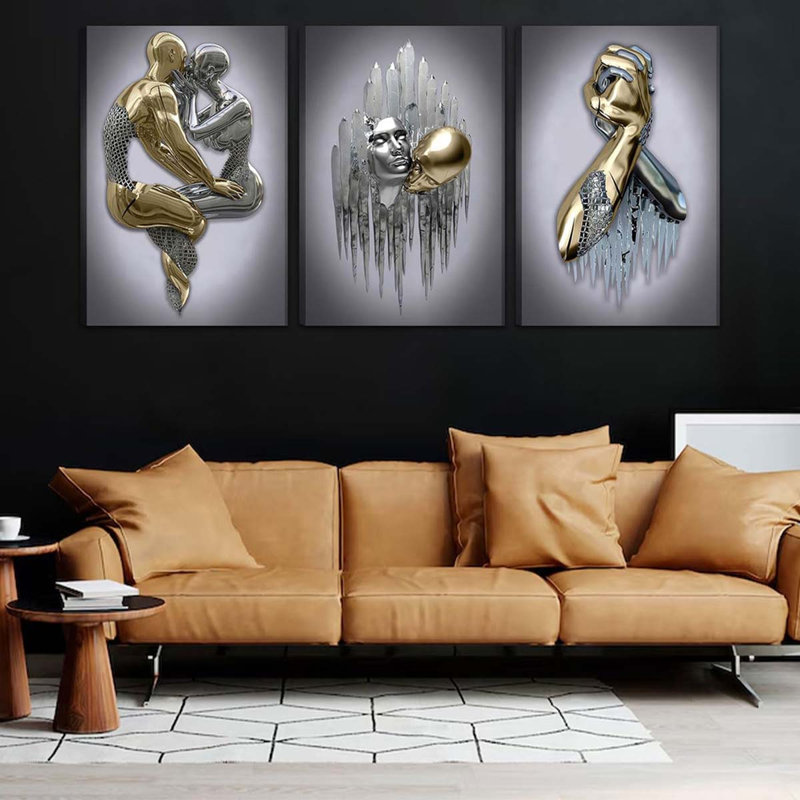 3 Piece Wrapped Canvas Print, 40" H x 30" W