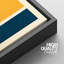 Géométrique, blocs de couleur jaune, illustrations abstraites, formes, moderne, contemporain-100707746-100707747