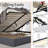 Lift Up Storage Bed Frame / Vertical Channel Tufted Headboard-1614852997-1614852995