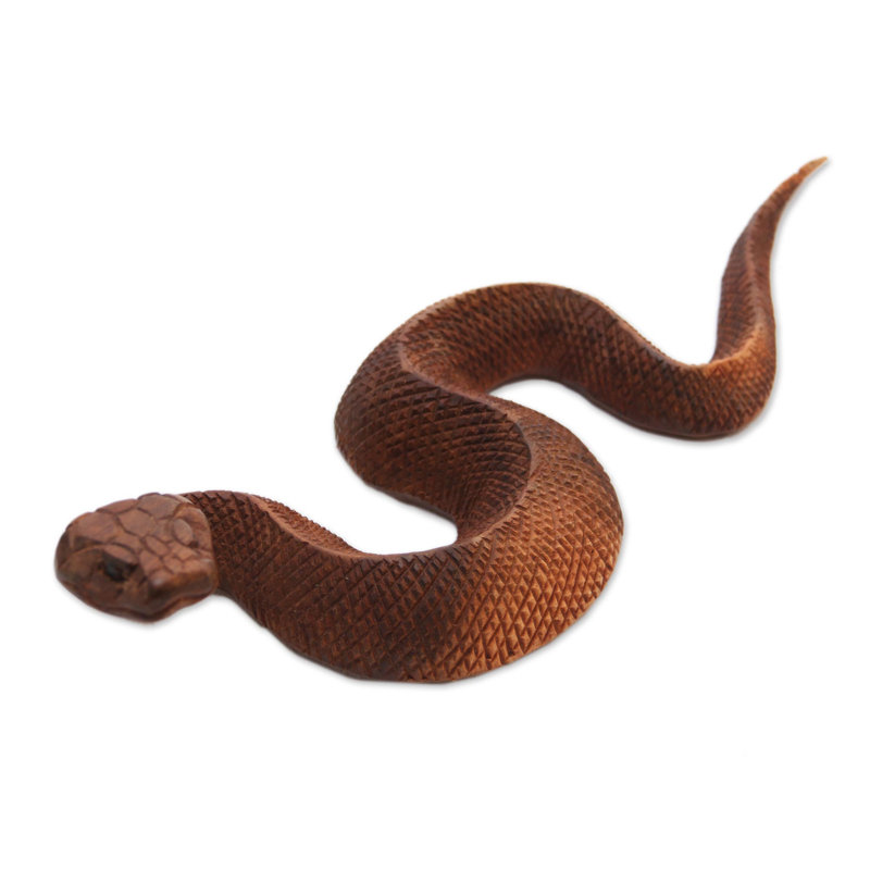 Sculpture en bois de serpent Slithering