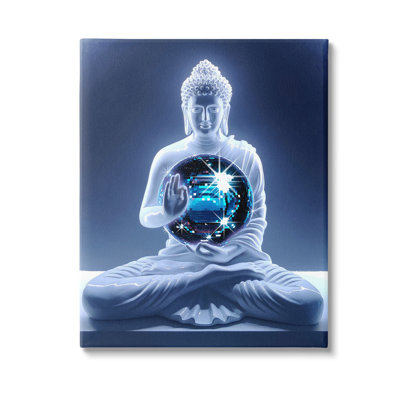 Buddha With Disco Ball Canvas Wall Art Design By Ziwei Li