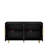 Fluted Panel Sideboard – Contemporary Black Storage Credenza With Metal Handles-1692153085
