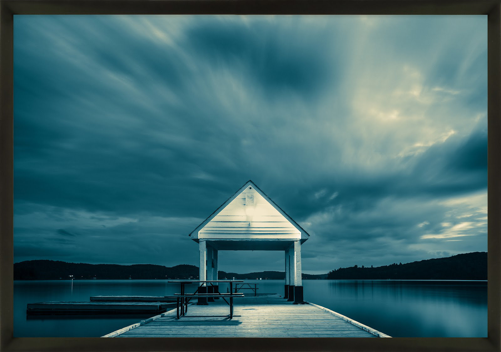 Rosseau Dock by Peter Dušek, Black, 17.5" H x 25" W x 1.25" D