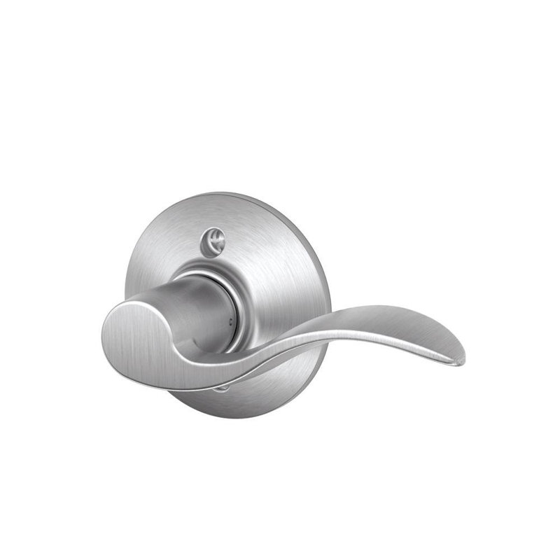 Levier décoratif avec verrou anti-rotation, Côté droit, Chrome satiné