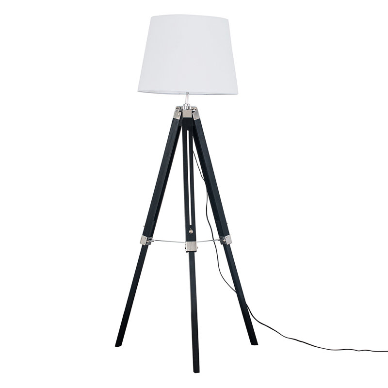 Bella Vista 175 H cm Tripod Floor Lamp, No Bulb, White