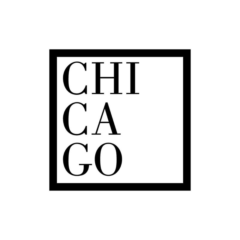 Asher Chicago - art textuel sur toile tendue, H 20 po x l 20 po