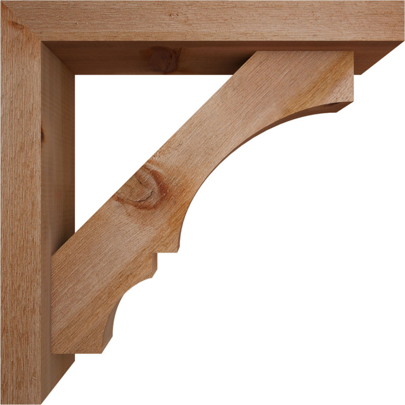 Support de bloc Balboa avec entretoise décalée, 20 po x 20 po, Cèdre rouge occidental de l 4 po (scié brut)