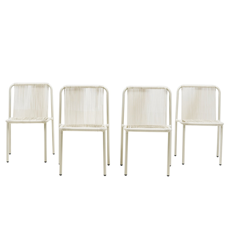 Chaises de salle à manger Zechariah, Blanc
