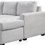 Canapé-lit modulaire Ustyle avec lit escamotable et salon. , Type-C. Tissu chenille. Spacieux pour le bureau personnel et le travail. Chaise longue grise, type C, tissu, usage de bureau gris-1100854303