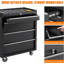 Boîte à outils à 4 compartiments avec tiroirs, armoire à outils mobile avec serrure à clé pour garage-120195172