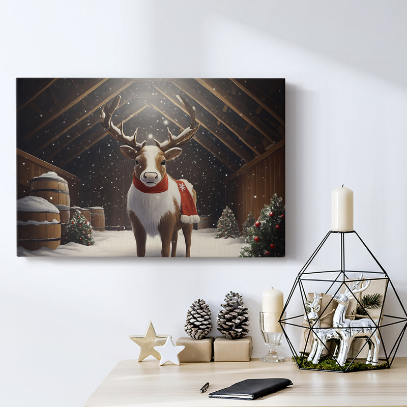 Art des Fêtes de Noël - Toile tendue avec châssis - Série 3-CVII, H 12 po x l 18 po