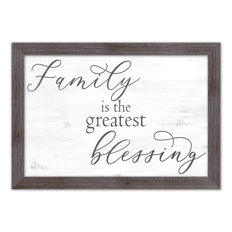 «Family Blessing», reproduction encadrée, H 20 po x l 30 po x P 0,75 po