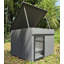 Niche pour chien gris et noir