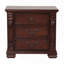 Table de chevet 2 tiroirs, cerise