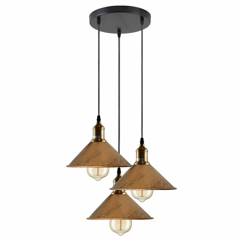 Remi 3 - Light Cluster Pendant, Brushed Copper