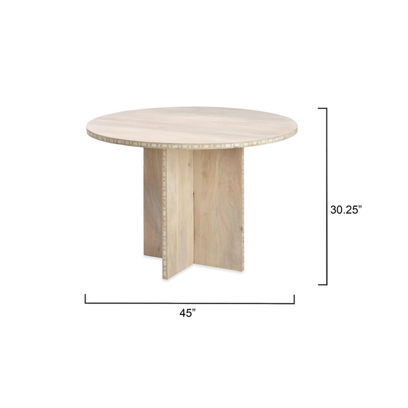 Sama Round Solid Wood Dining Table
