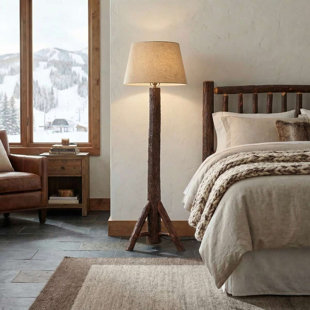 Fireside Lodge Hickory 54'' Hickory Log Traditional Floor Lamp