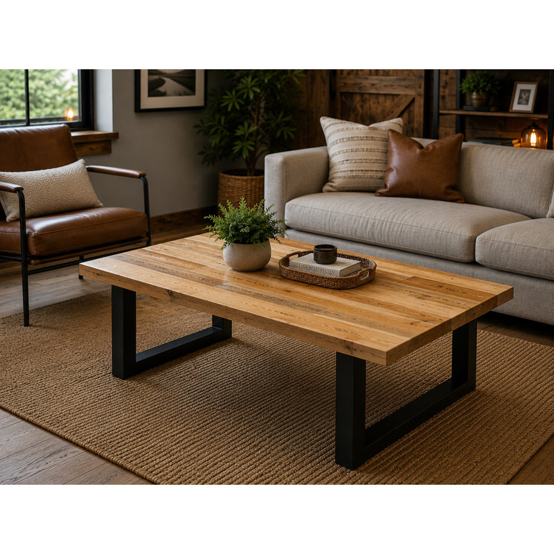 Table basse Weathered Luxe Timber Revival, 16" H x 60" W x 30" D