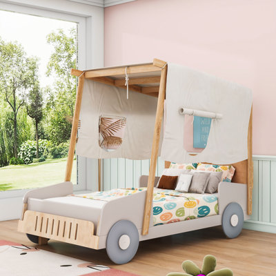 Jenayah Upholstered Wooden Car Shaped Bed