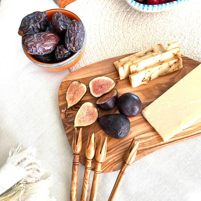 Beldi Nest Handcrafted Olive Wood Picks – Cocktail, Cheese & Olive Forks