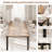 Rustic Wave Edge Dining Table for 6-8, Thick MDF Top with Metal Frame, Waterproof-786231582-786231552-786231553