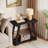 Narrow Side Table, Solid Wood End Table With 2-tier Storage (2 Pcs)-300707510-295733405