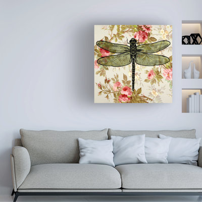 «Modern & Contemporary Dragonfly», papier peint carré sur toile