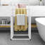 Porte-serviettes et organisateur de salle de bain en métal sur 3 niveaux-469870620