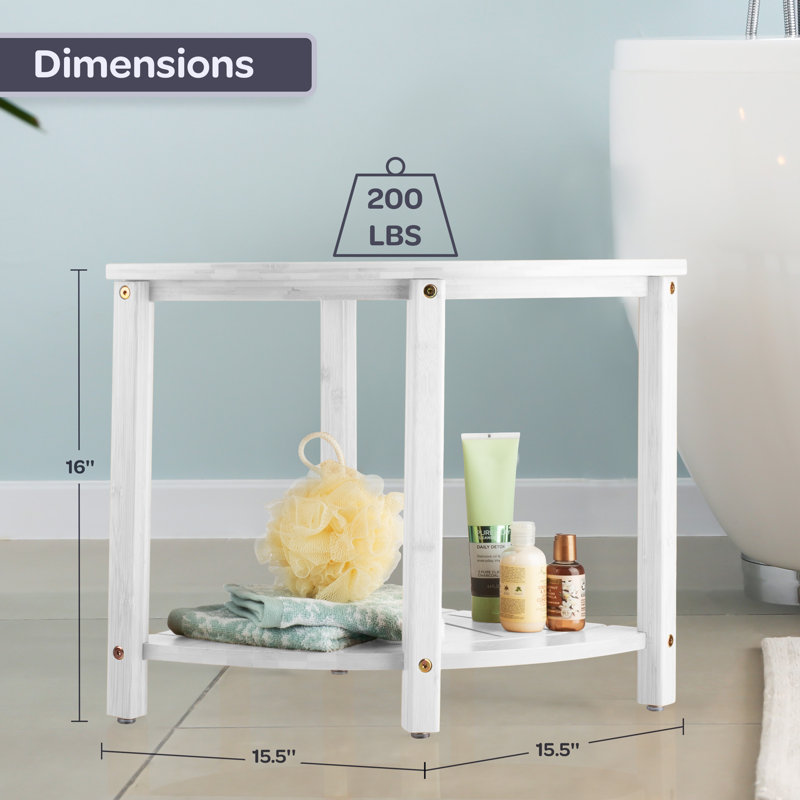 Banc de douche Lavish Home, Blanc
