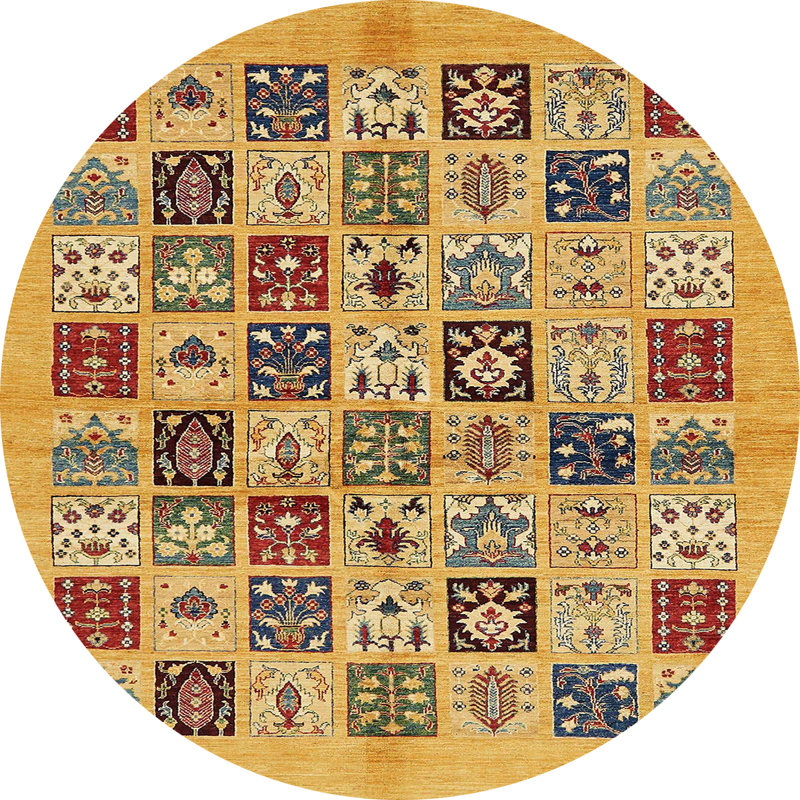 Abstract Indoor Rug, Round 5'