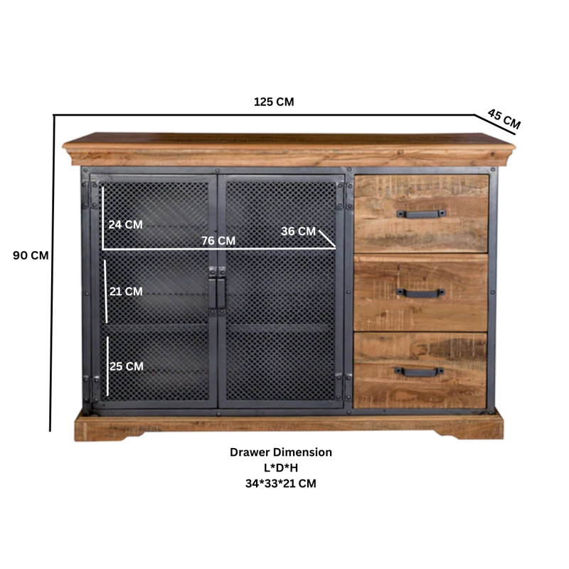 Flemington 125cm Sideboard