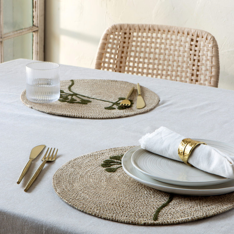 Ensemble de 4 napperons en ruppie maritime Sylvan