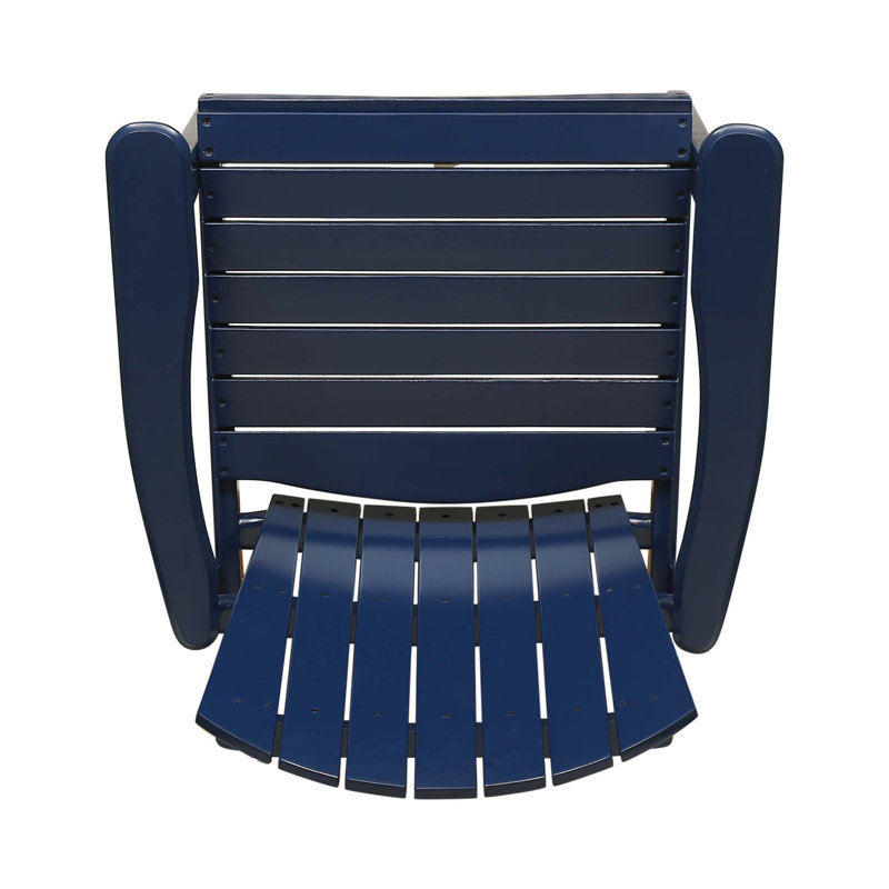 Ensemble de chaises de salle à manger en bois d'acacia Adirondack - Ensemble d'extérieur résistant aux intempéries, Marine