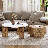 Modern 2 Piece Round Nesting Coffee Table Set With Drawer
