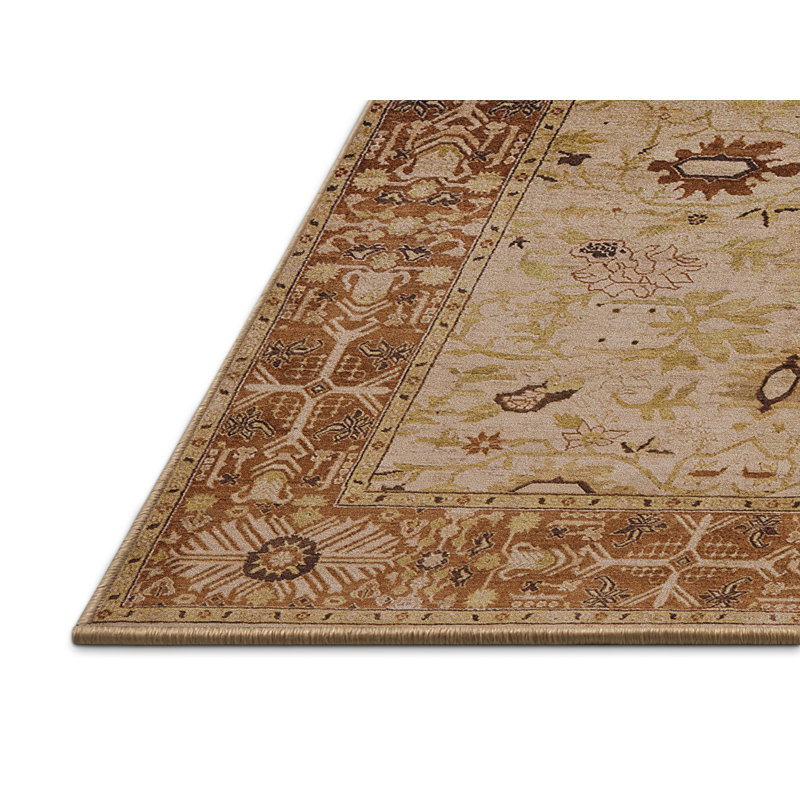 Tapis oriental brun / beige, Rectangle 2 pi x 4 pi