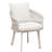 Aio 6 Person Teak Outdoor Dining Set With White Cushions