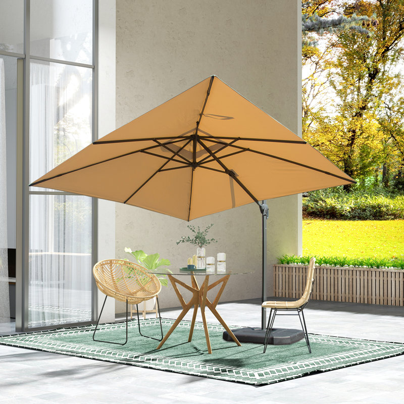 Parasol carré en porte-à-faux 106,3 po Hayasdan, Beige