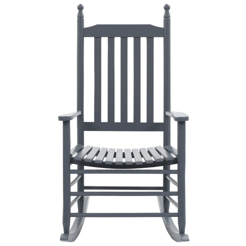 Janelle Solid Wood Rocking Chair, Grey