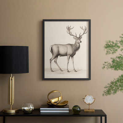 «Vintage Animal Print III», reproduction encadrée - bois massif