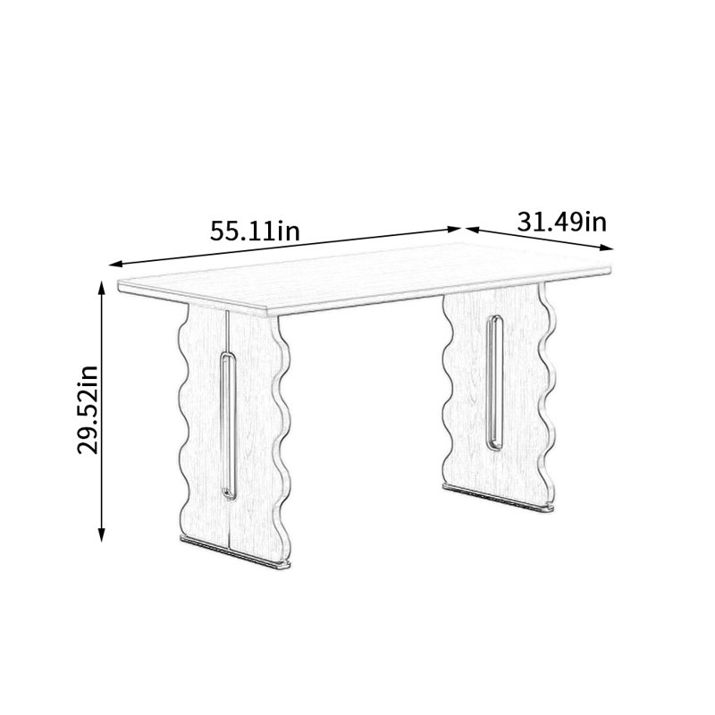 Nouvelle table de salle à manger Stable, 29.52"H x 55.11"L x 31.49"W