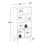 Breux Guthmar Mid-Century Modern Bookcase With Six Shelves And Two Doors-705702864
